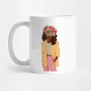 Tulip Girl Illustration 2 Mug